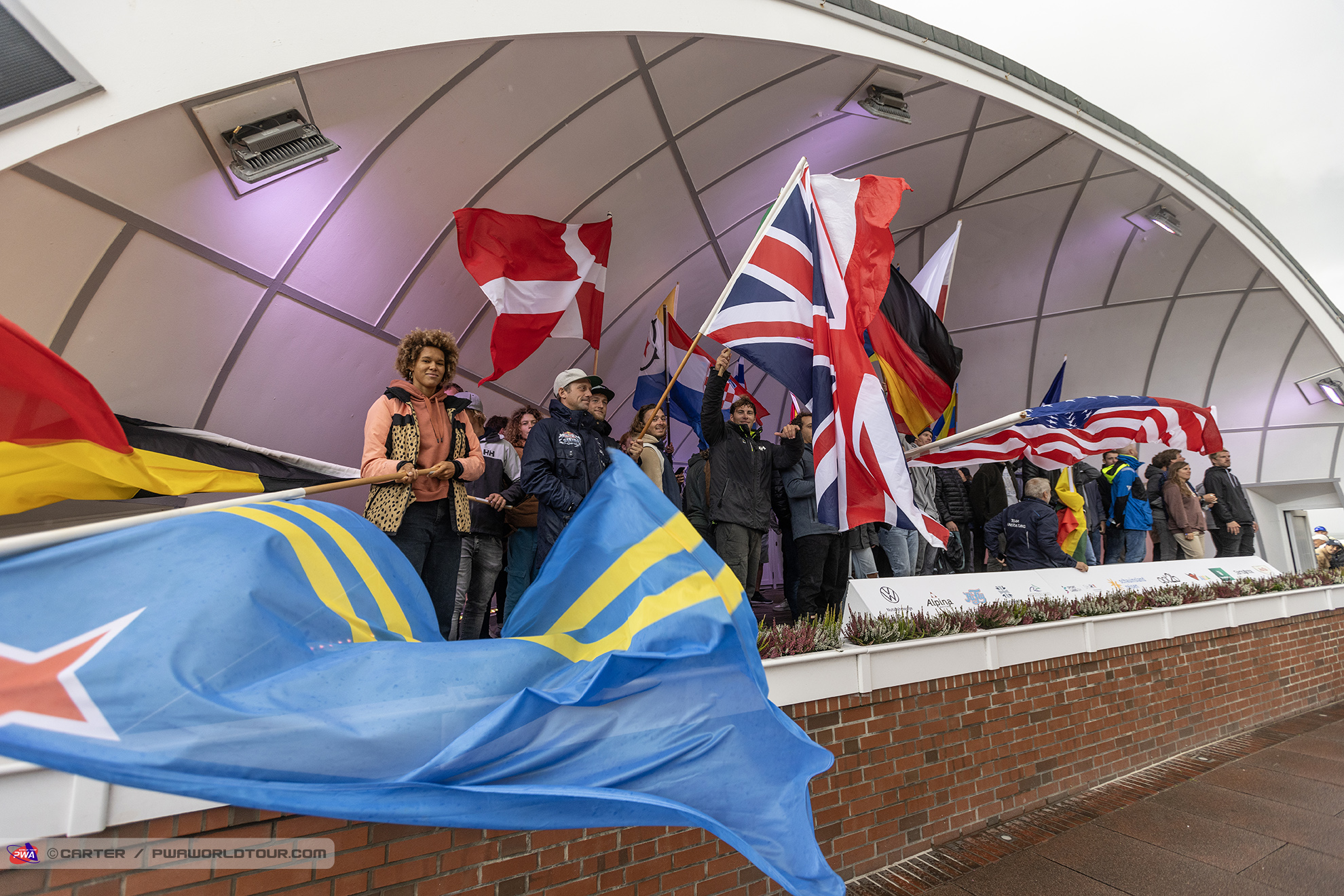 sylt opening ceremony, with flags